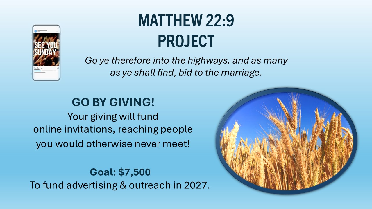 POST on Event Page Matthew 22 9